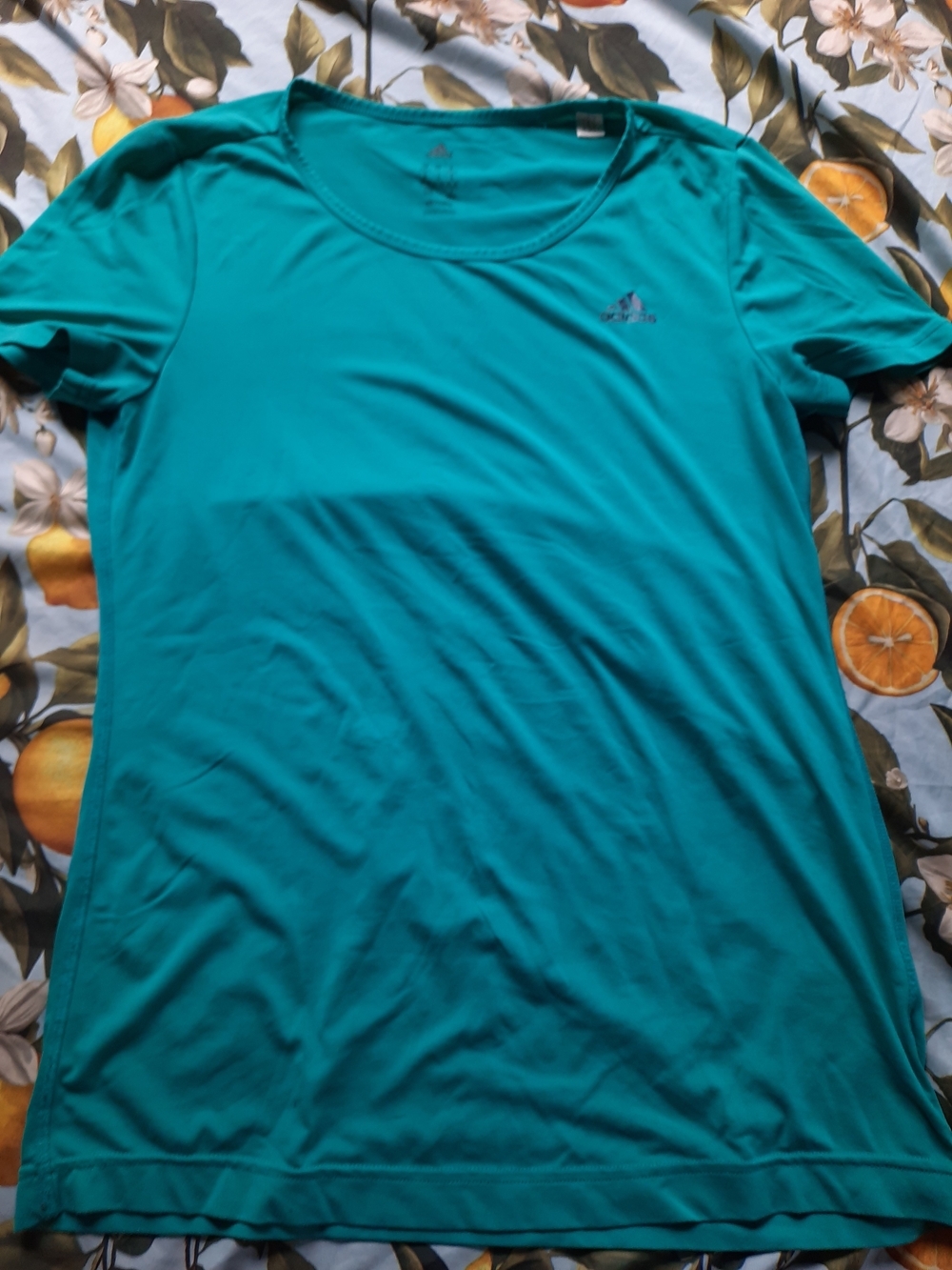adidas Teal Short-Sleeve Crew Neck Women's Tee - Picture 5 of 5